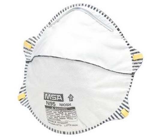 MSA 10102485 Disposable Dust Mask with Odor Filter, One-Size Mask, White