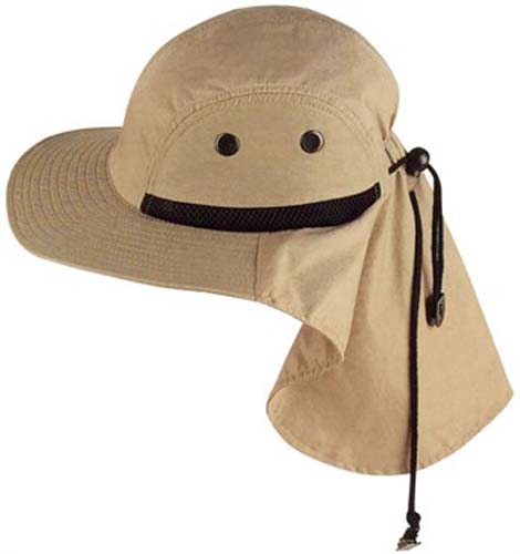 HAT LRG BILL FLAP CAP KHAKI