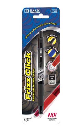 BAZIC FRIZZ BLK ERASABLE GEL PEN