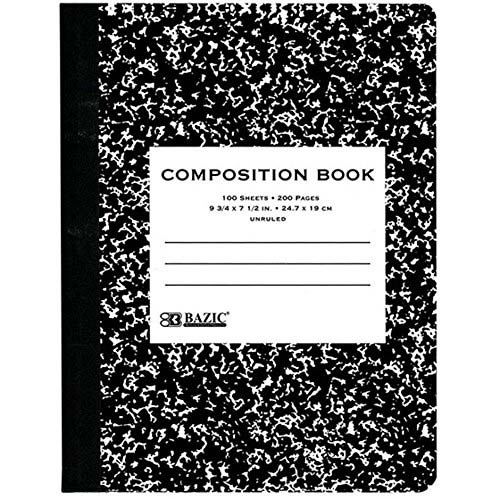 COMPO MARBLE BOOK BLK UNRULED