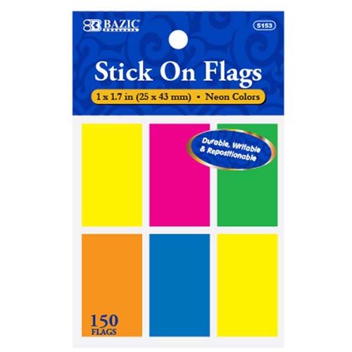 BAZIC NEON STANDARD FLAG 6PK