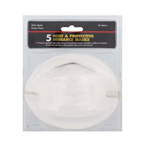 DUST MASK CLAMSHELL 5PC