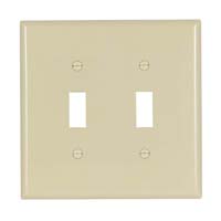 CW WALLPLATE 2G TOGGLE POLY IVO