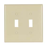 CW WALLPLATE 2G TOGGLE POLY IVO