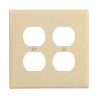 CW WALLPLATE 2G DUPLEX POLY IVOR