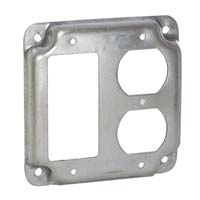 RACO 4"" SQ COVER GFI/DUPLEX