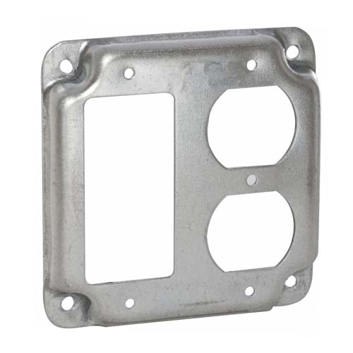 RACO 4"" SQ COVER GFI/DUPLEX