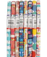 Voila Coloful All-Occasion Wrapping Paper, 20-sq.ft. Rolls