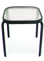 Seasonal Trends End Table, 16 In W, Square, Glass