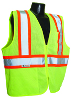 RADWEAR SV22-2ZGM-M Economical Safety Vest, Unisex Size Medium - Green