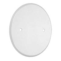 HUBBELL ROUND BLANK PLATE WHT