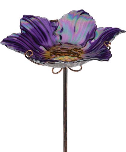 BIRDBATH FEEDER STAKE PURPLE