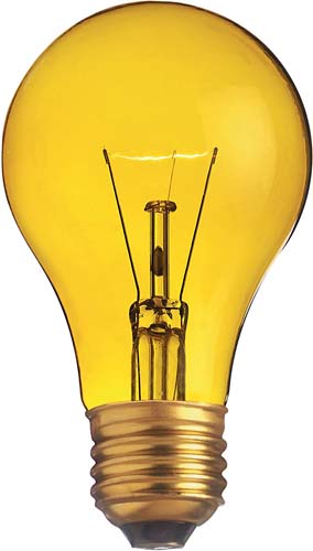 BULB 25W 120V YELLOW S6083