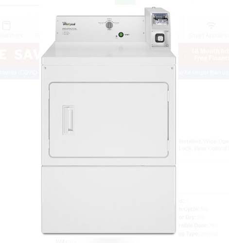 Whirlpool 7.4-cu ft Coin-Operated Electric Commercial Dryer (White)