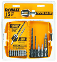 DeWALT DW2513 Drill Bit Set, Steel, Silver, 15-Piece
