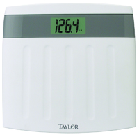 TAYLOR 73564012 Bathroom Scale, 350 lb Capacity, LCD Display, White