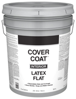 Valspar 255 Latex Wall Paint, Flat, White, 5 gal Pail