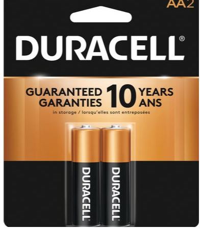 DURACELL BATTERY COPPERTOP AA 2P