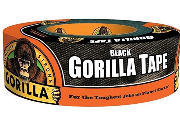 Gorilla 6035060 Heavy-Duty Duct Tape, 35 yd L, 2 in W, Black