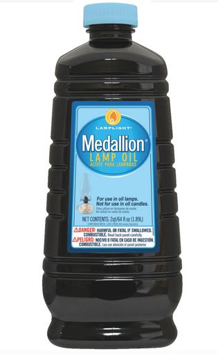 Medallion 60003 Unscented Lamp Oil, 64 oz, Plastic Bottle, Clear, Liquid