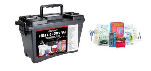 150 PIECE WATERPROOF FIRST AID AND SURVIVAL KIT