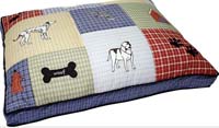 Petmate Beds -Quilted Applique Dog Bed |Multi-Colored | 27 " X 36 "