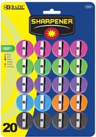 BAZIC Round Pencil Sharpener (20/Pack)