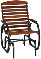 Seasonal Trends Country Garden Glider, Hardwood, Powder-Coated Bronze