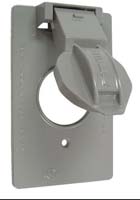 RACO W/PROOF VERTICAL OUTLET COV