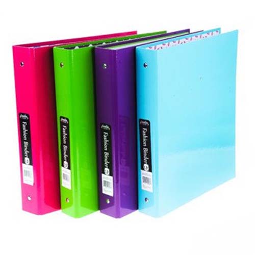 BAZIC 1"NEON COLOR BINDER W/POCK