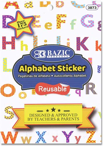 BAZIC Alphabet & Number Sticker Book