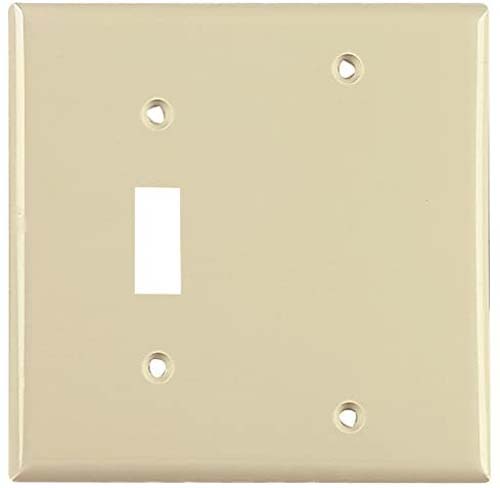 CW WALLPLATE 2G SWITCH & BLANK