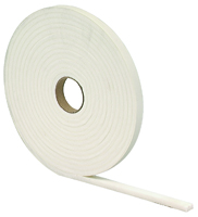M-D 02733 Foam Tape, 17 ft L, 3/16 in Thick, PVC, White