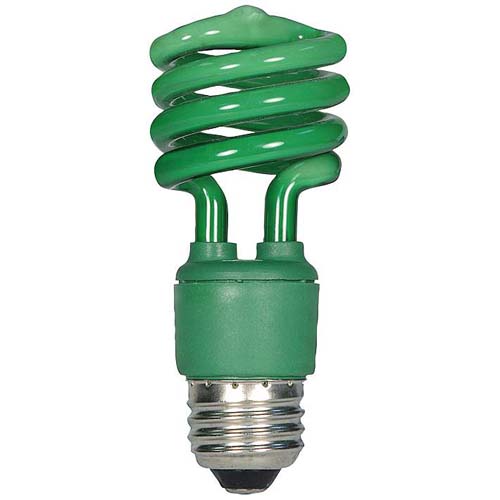 BULB SPIRAL PARTY GREEN 13W