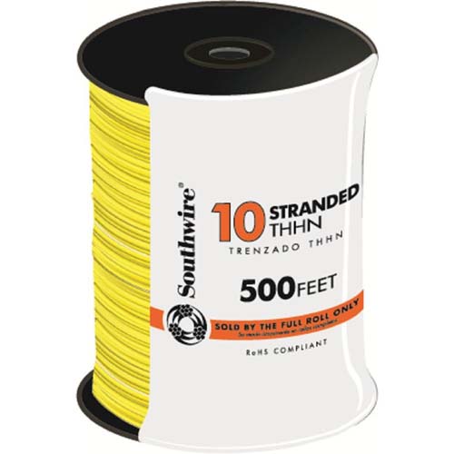 WIRE 10 STR THHN YELLOW 500FT SP