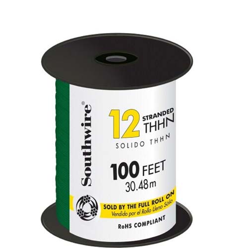 WIRE 12 STR THHN GRN 100FT SPL