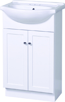 Foremost Columbia Euro COWA2135 Bathroom Vanity Combo, White, Plywood
