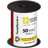 WIRE 12 STR THHN RED 50FT SPL