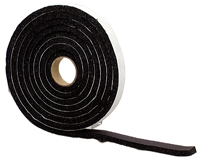 M-D 06577 Premium Weatherstrip Tape, 10 ft L, 1/2 in W, Rubber, Black