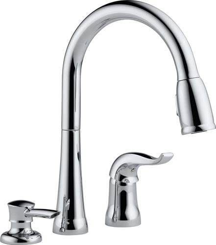 DELTA SS KITCHEN FAUCET SOAP DIS