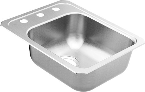 MOEN SS 3H BAR SINK 20G 17X22X7