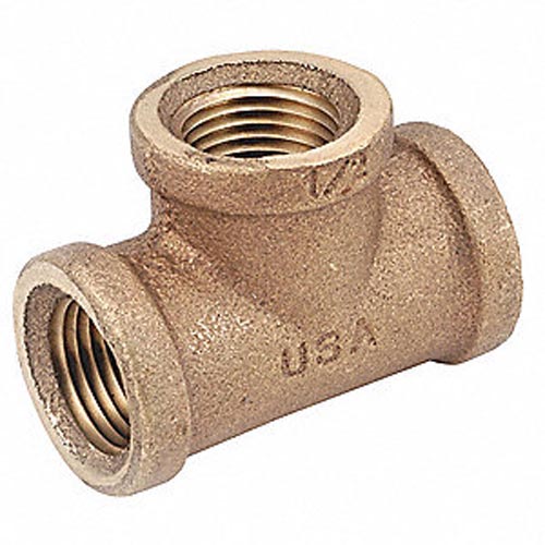 TEE ST BRASS 1 1/2