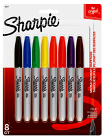 Sharpie 30217 Permanent Marker, Fine Assorted Lead/Tip