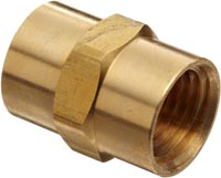 COUPLING BRASS BARSTOCK 3/8