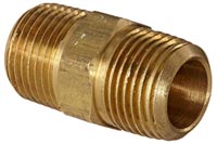 HEX NIPPLE BRASS 3/8X3/8