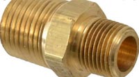 HEX NIPPLE BRASS 1/2X3/8