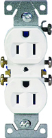 Eaton Wiring Devices 270W Duplex Receptacle, 15 A, 2-Pole, 5-15R, White