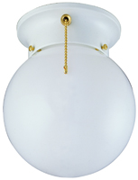 Boston Harbor Dimmable Ceiling Light Fixture With Pull Chain, (1) 60/13 W