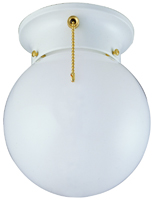 Boston Harbor Dimmable Ceiling Light Fixture With Pull Chain, (1) 60/13 W