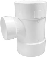 TEE 6X4 PVC DWV D401532